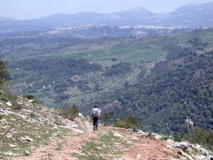 Walking in the Guadiaro Valley with Ronda in the background
