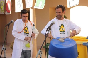 There was a performance by musical group Vibra-To, who use recycled items as instruments