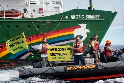 ARCTIC SUNRISE: The ship was seized by authorities on November 18, following a peaceful protest on the waters surrounding Lanzarote