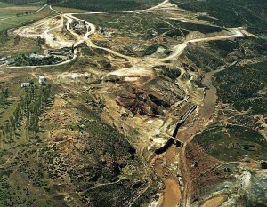 A bird's-eye view of the mines at Aznalcollar